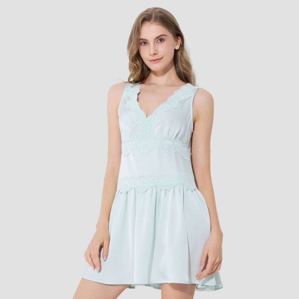 Women's Lace Mini Slip Dress - Wild Fable Blue XXL